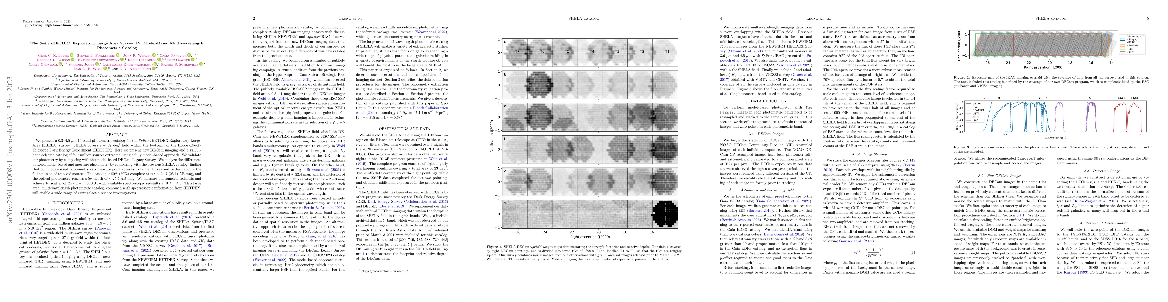 Thumbnail for The Spitzer-HETDEX Exploratory Large Area Survey. IV. Model-Based
  Multi-wavelength Photometric Catalog