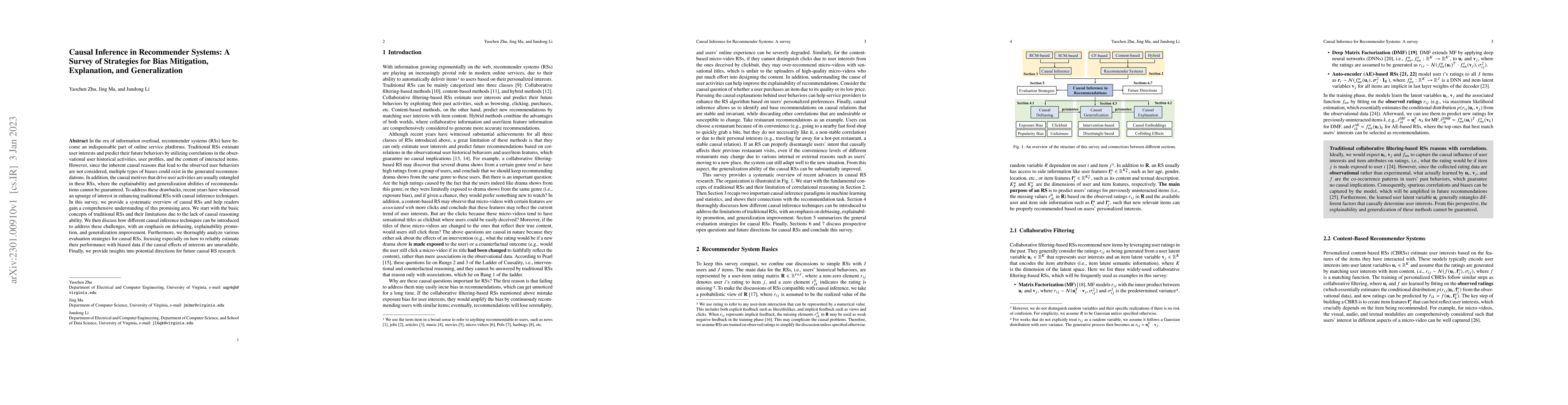 Thumbnail for Causal Inference in Recommender Systems: A Survey of Strategies for Bias
  Mitigation, Explanation, and Generalization