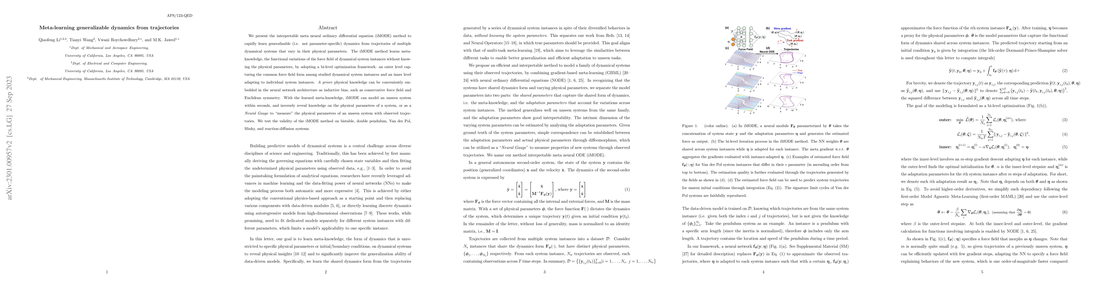 Thumbnail for Metalearning generalizable dynamics from trajectories