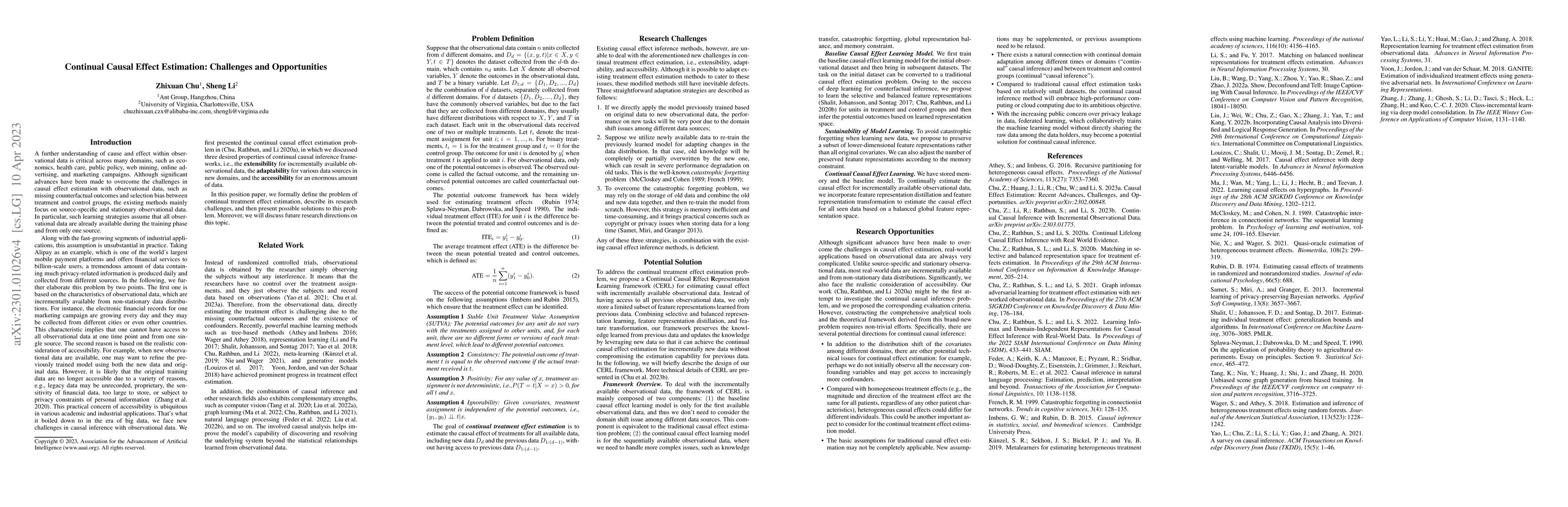 Thumbnail for Continual Causal Effect Estimation: Challenges and Opportunities