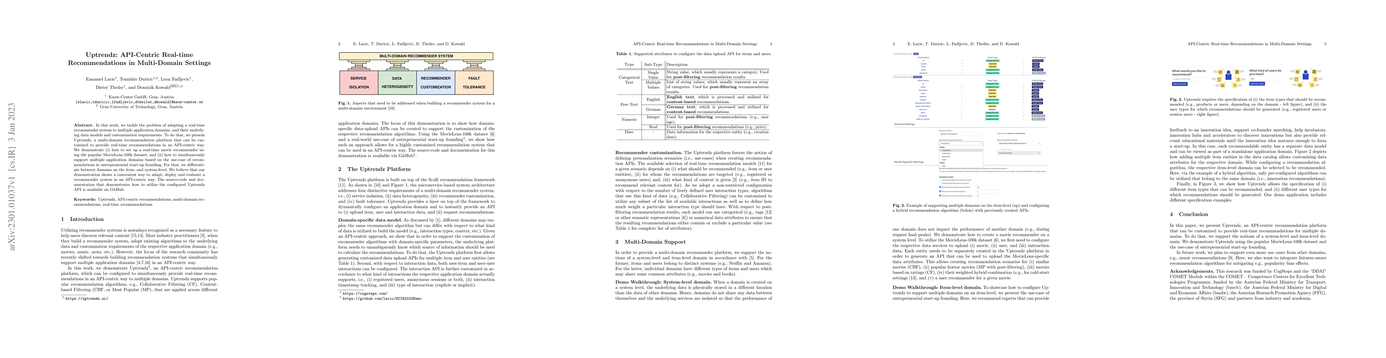 Thumbnail for Uptrendz: API-Centric Real-time Recommendations in Multi-Domain Settings