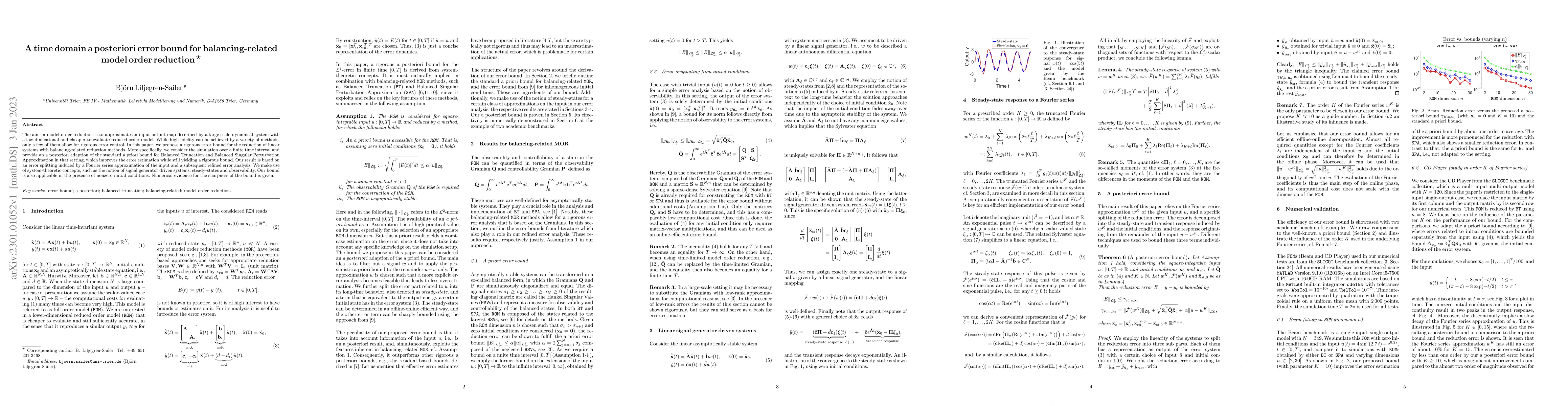 Thumbnail for A time domain a posteriori error bound for balancing-related model order
  reduction