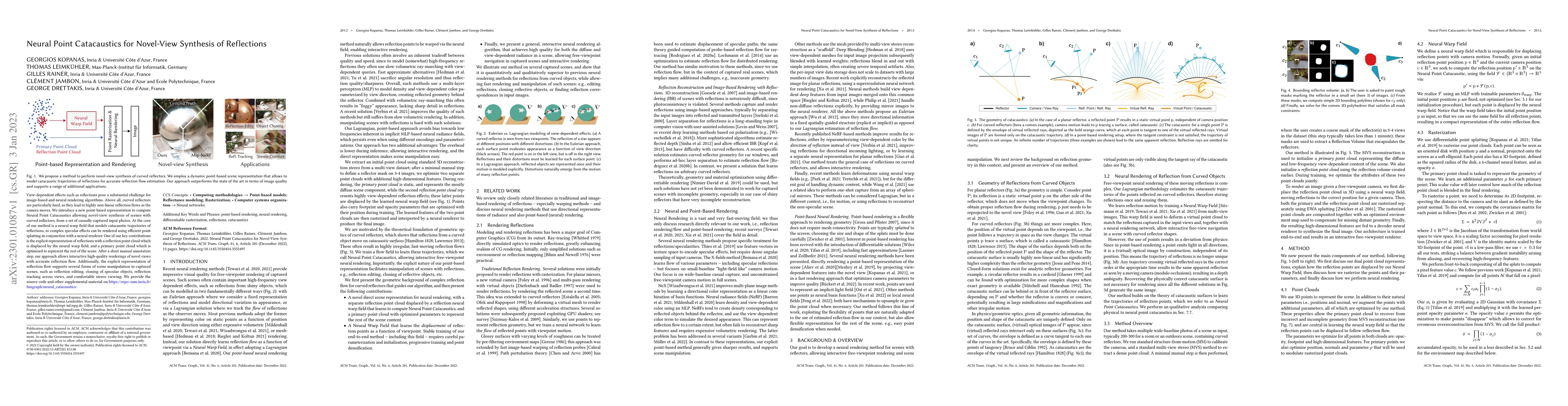 Thumbnail for Neural Point Catacaustics for Novel-View Synthesis of Reflections