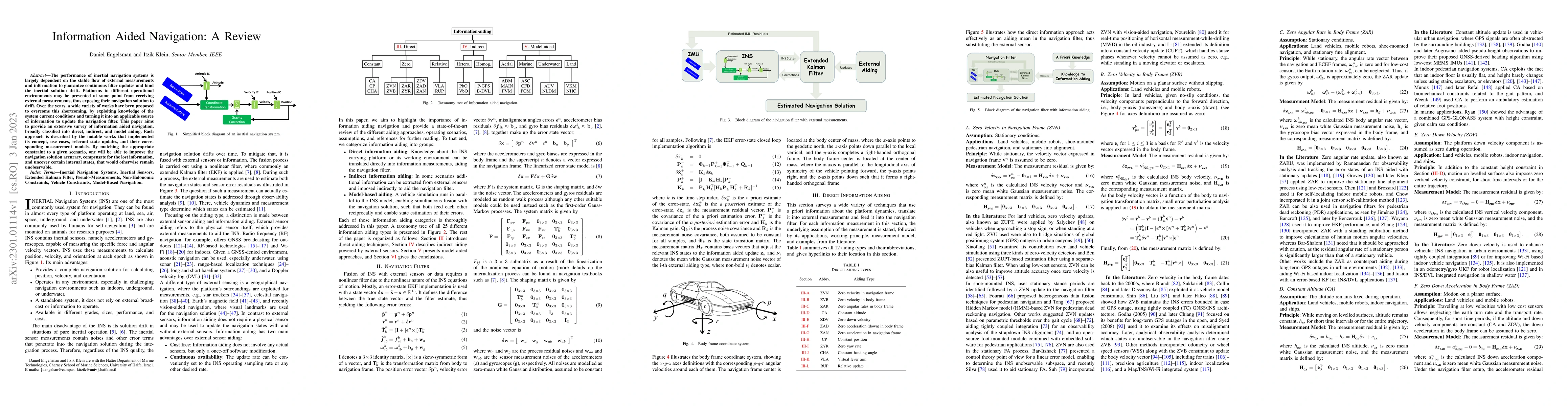 Thumbnail for Information Aided Navigation: A Review