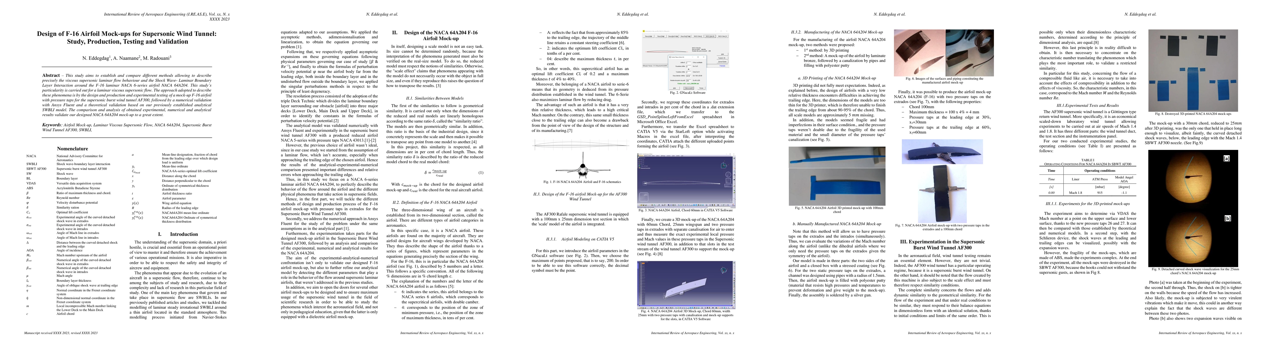 Thumbnail for Design of F-16 Airfoil Mock-ups for Supersonic Wind Tunnel: Study,
  Production, Testing and Validation
