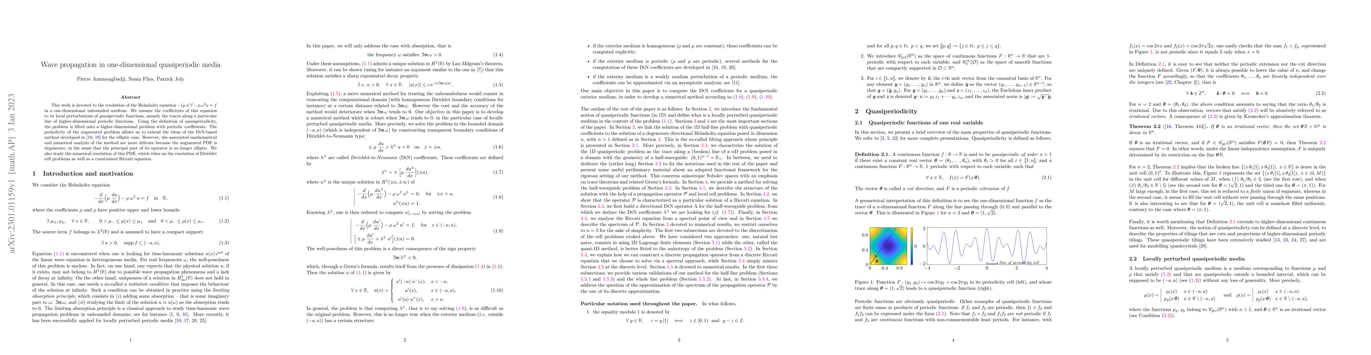 Thumbnail for Wave propagation in one-dimensional quasiperiodic media