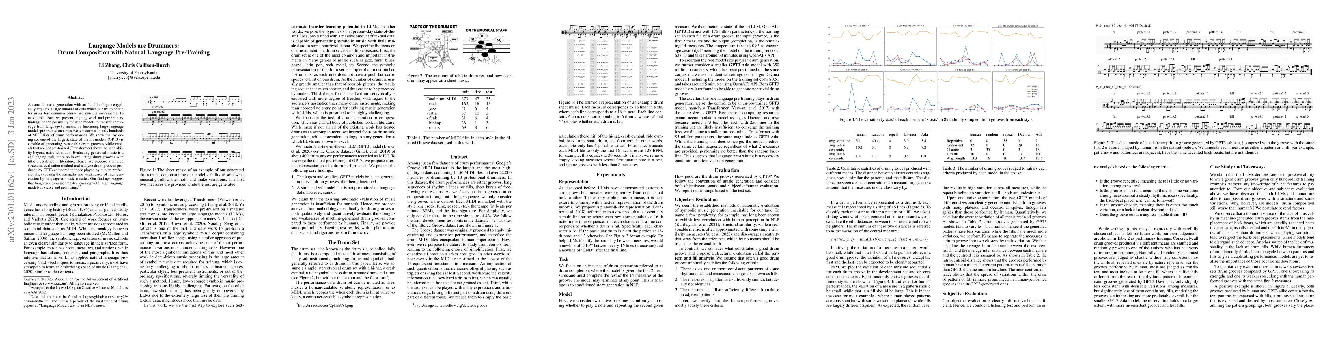Thumbnail for Language Models are Drummers: Drum Composition with Natural Language
  Pre-Training