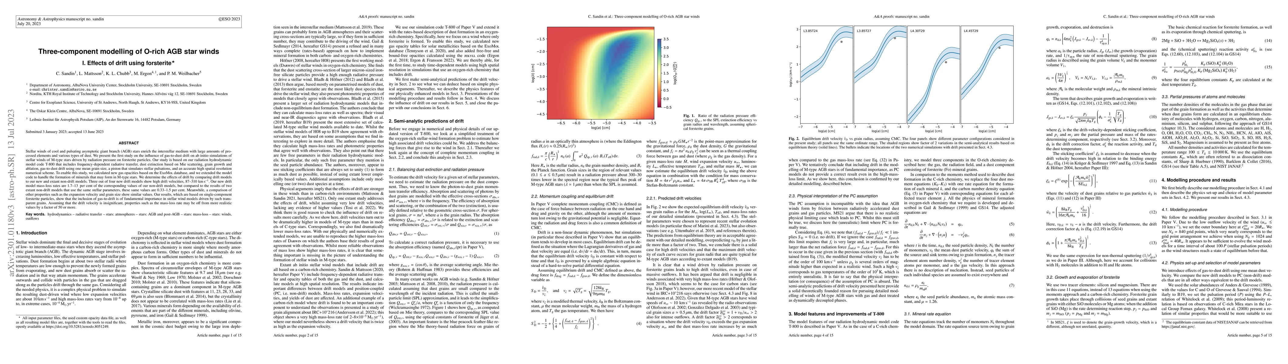 Thumbnail for Three-component modelling of O-rich AGB star winds I. Effects of drift
  using forsterite