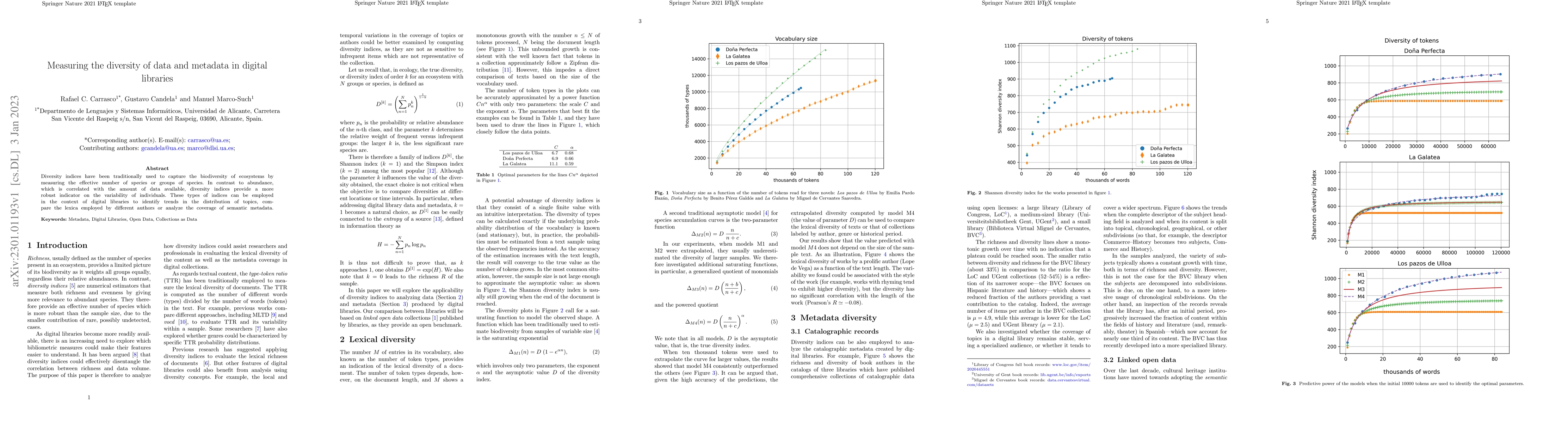 Thumbnail for Measuring the diversity of data and metadata in digital libraries