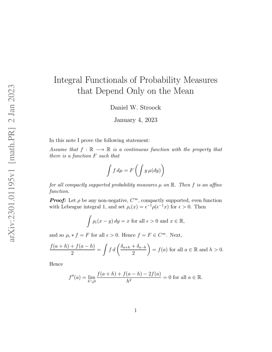 Thumbnail for Integral Functionals of Probability that Depend Only on Mean Values
