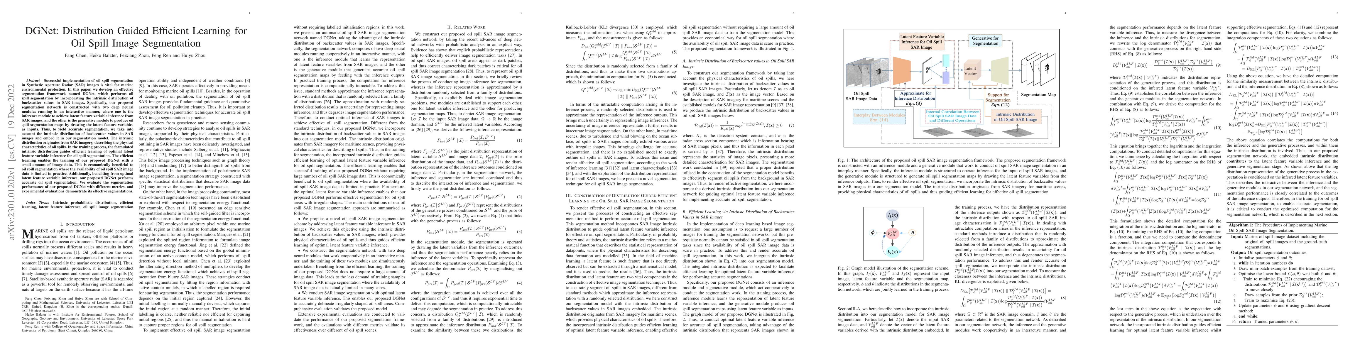 Thumbnail for DGNet: Distribution Guided Efficient Learning for Oil Spill Image
  Segmentation