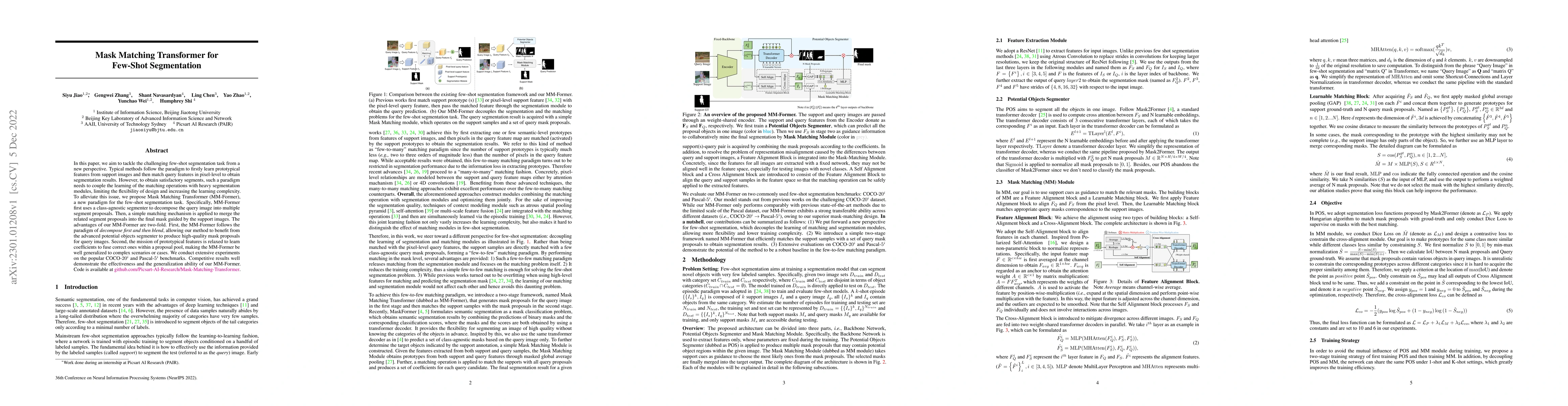 Thumbnail for Mask Matching Transformer for Few-Shot Segmentation