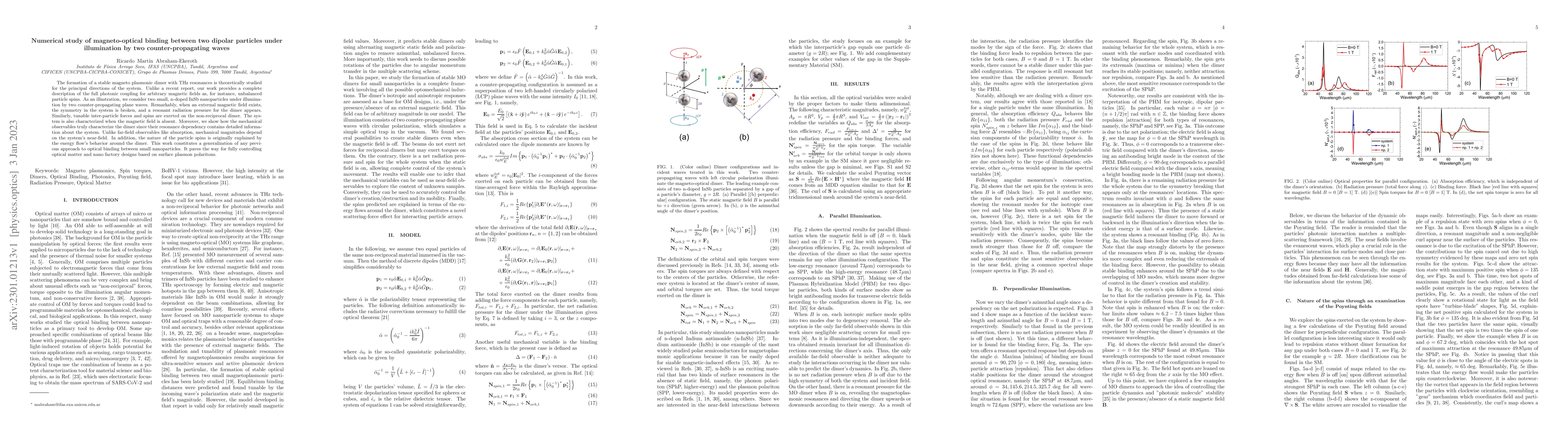 Thumbnail for Numerical study of magneto-optical binding between two dipolar particles
  under illumination by two counter-propagating waves