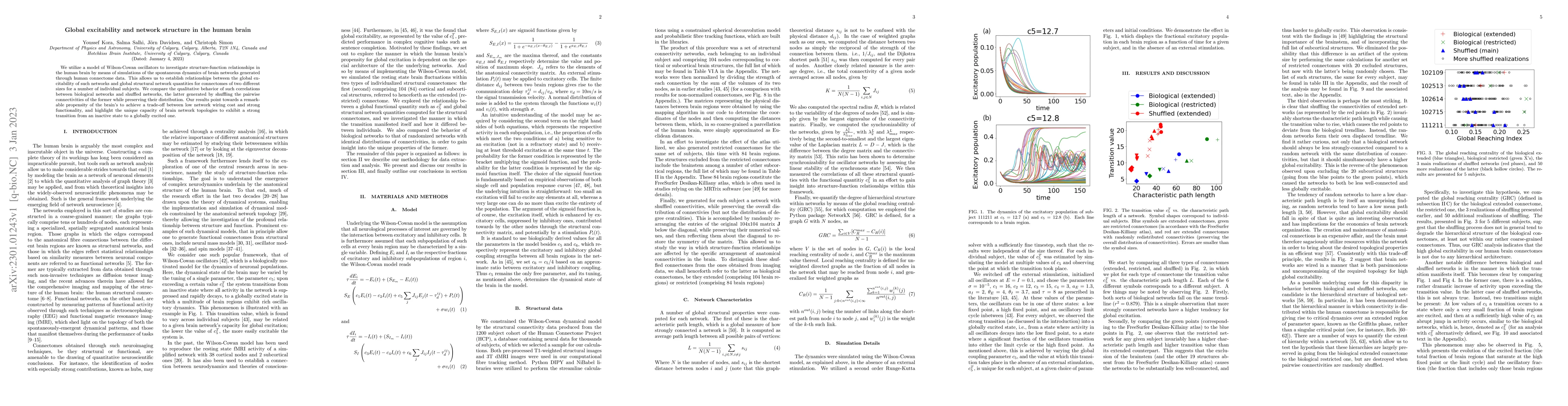 Thumbnail for Global excitability and network structure in the human brain