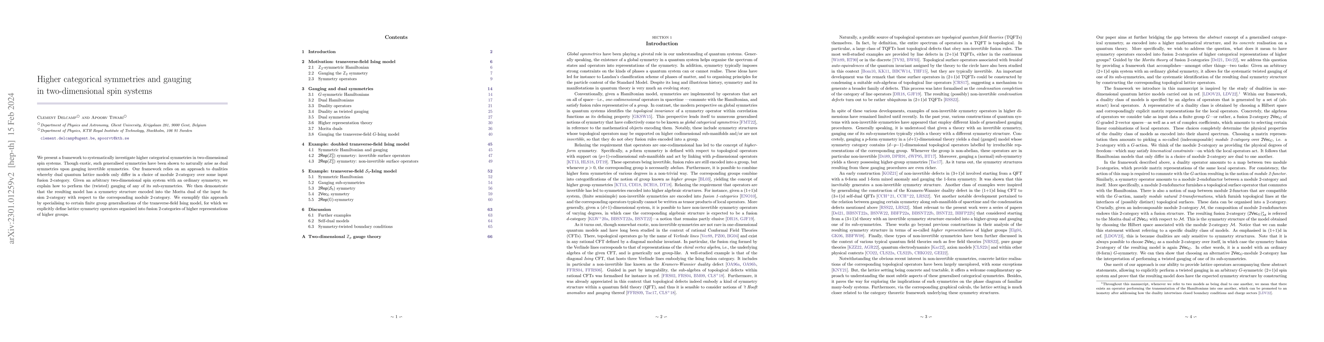 Thumbnail for Higher categorical symmetries and gauging in two-dimensional spin
  systems
