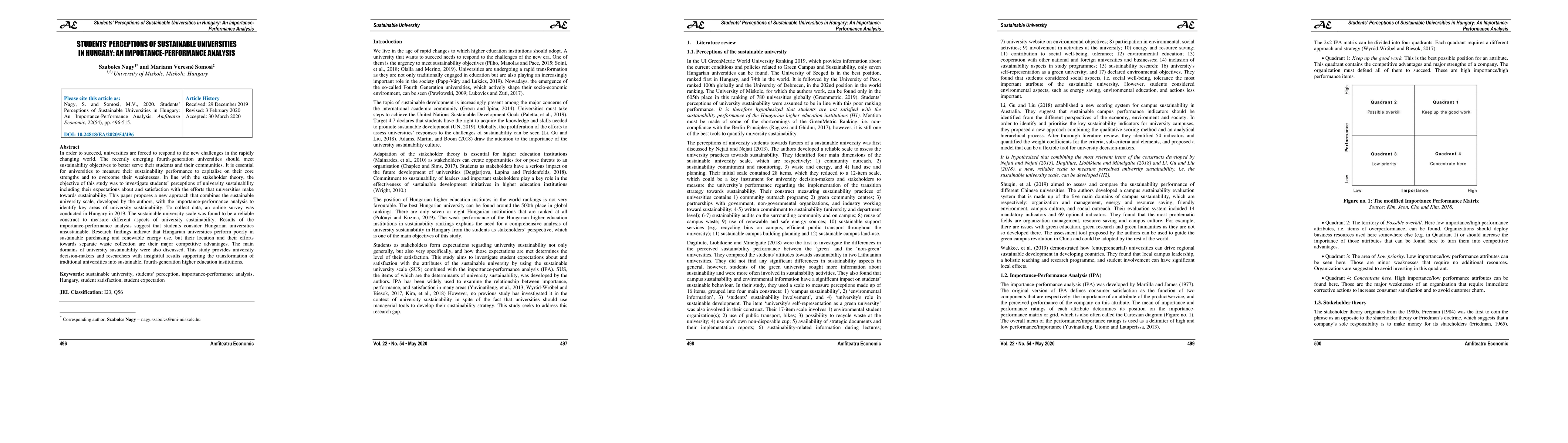 Thumbnail for Students Perceptions of Sustainable Universities in Hungary. An
  Importance-Performance Analysis