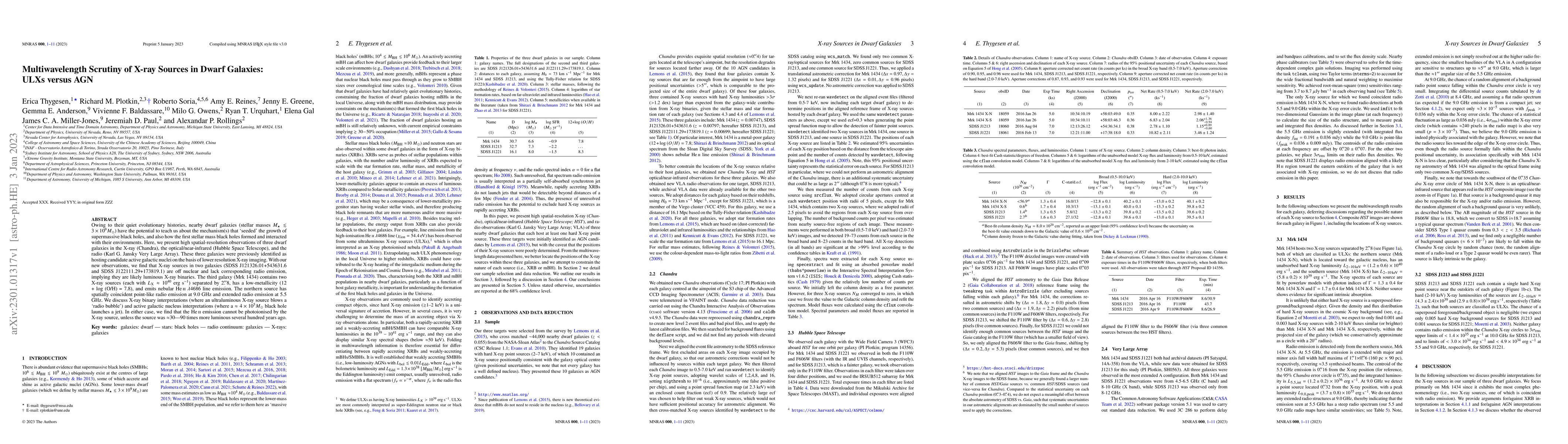 Thumbnail for Multiwavelength Scrutiny of X-ray Sources in Dwarf Galaxies: ULXs versus
  AGN