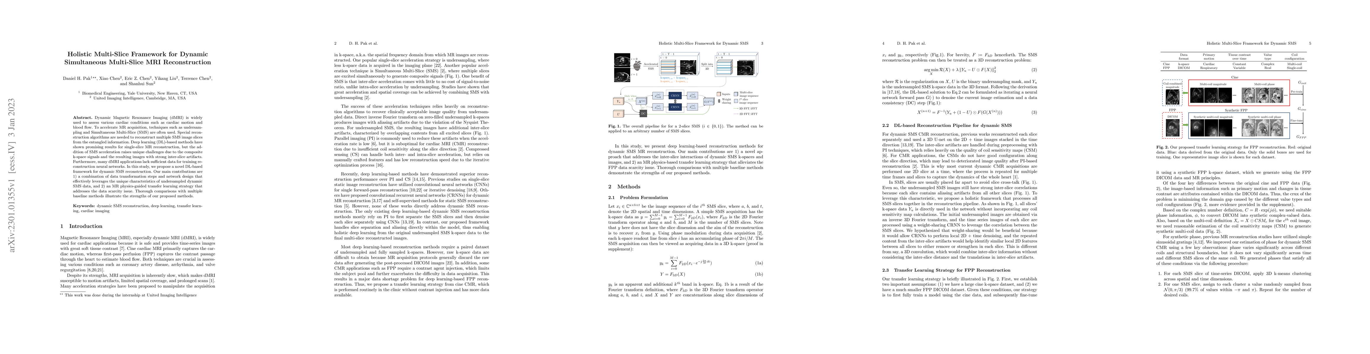Thumbnail for Holistic Multi-Slice Framework for Dynamic Simultaneous Multi-Slice MRI
  Reconstruction