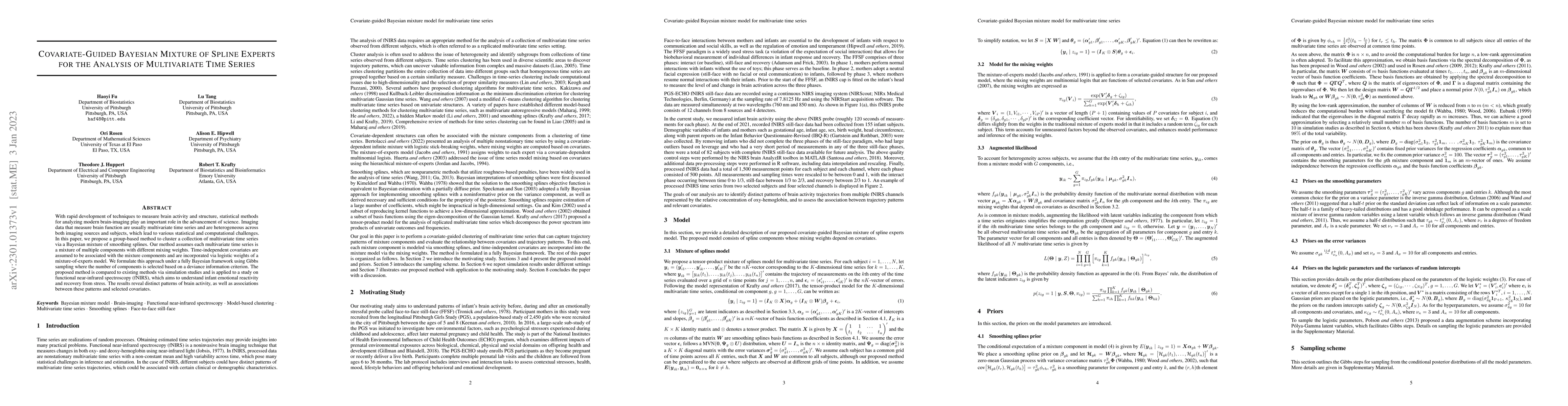 Thumbnail for Covariate-guided Bayesian mixture model for multivariate time series