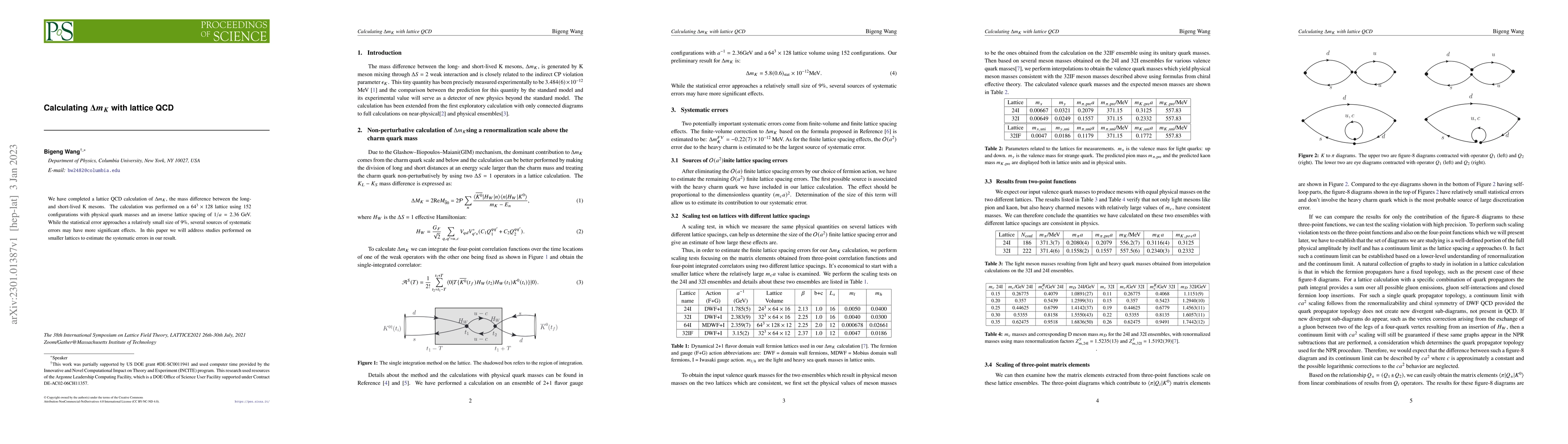 Thumbnail for Calculating $\Delta m_K$ with lattice QCD