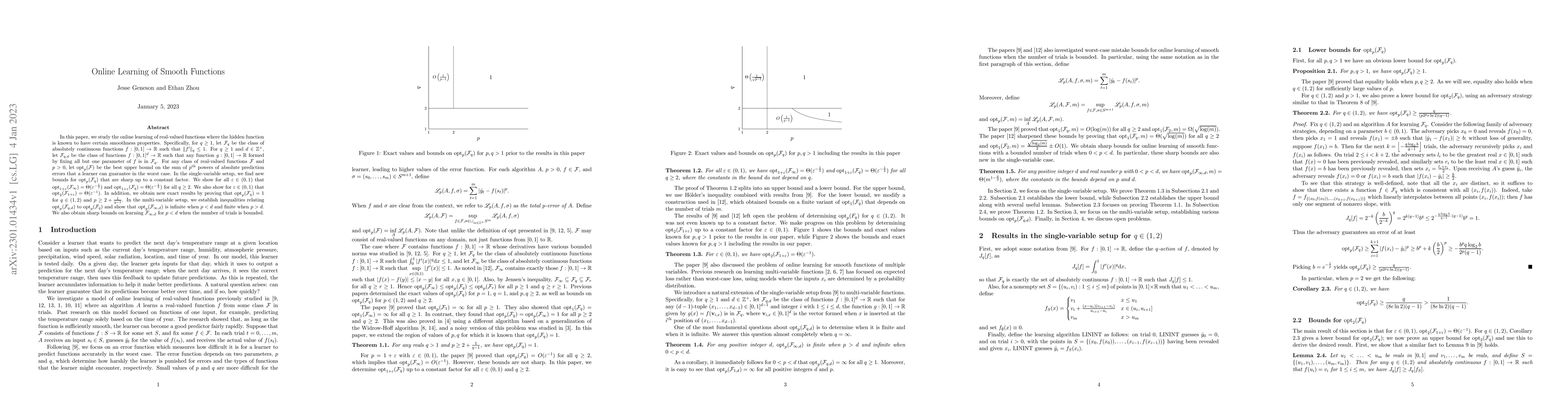 Thumbnail for Online Learning of Smooth Functions