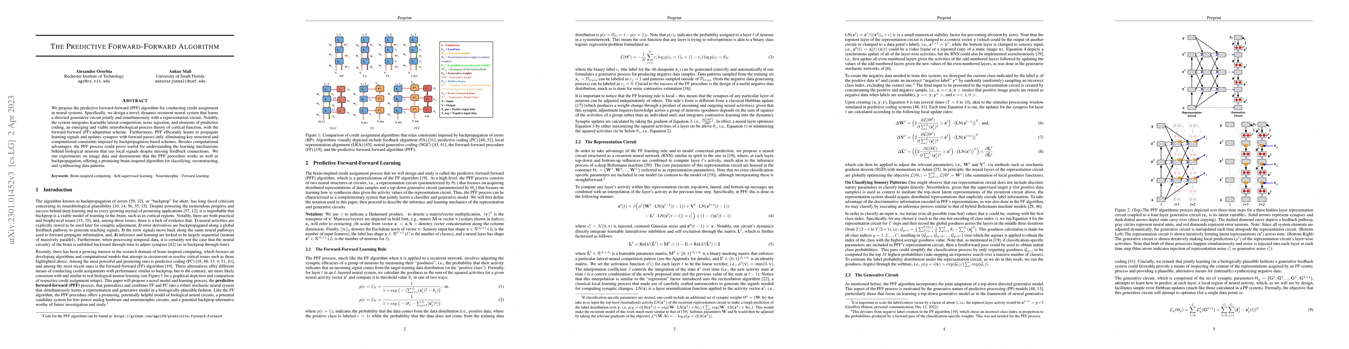 Thumbnail for The Predictive Forward-Forward Algorithm