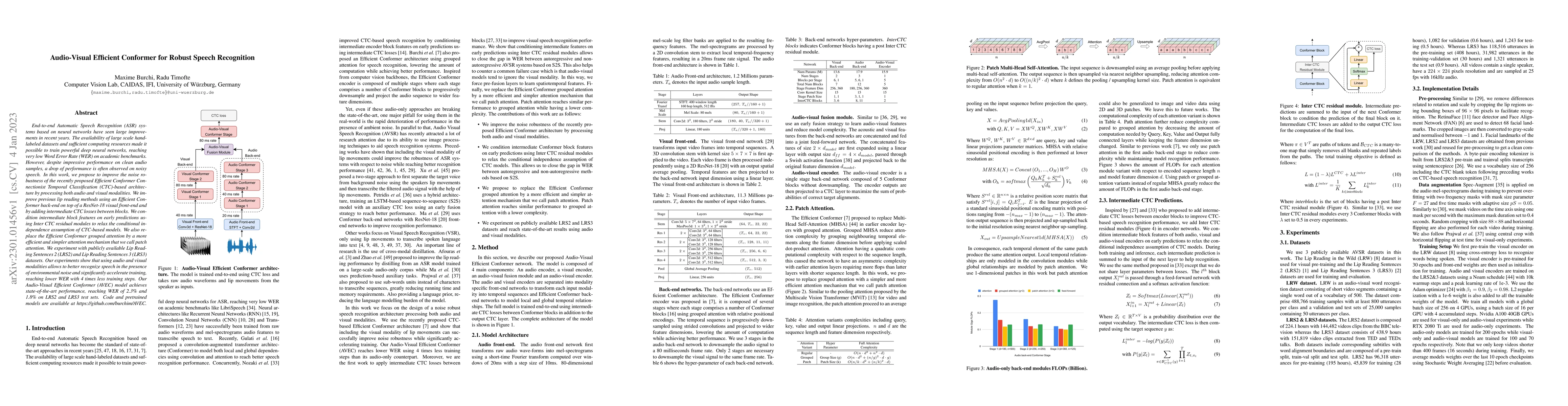 Thumbnail for Audio-Visual Efficient Conformer for Robust Speech Recognition
