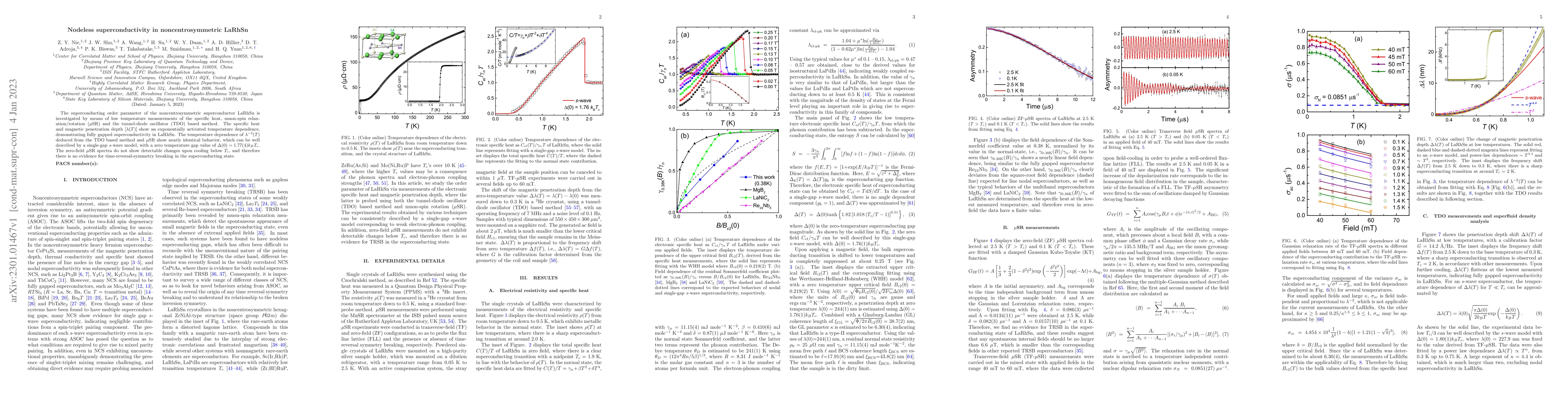 Thumbnail for Nodeless superconductivity in noncentrosymmetric LaRhSn