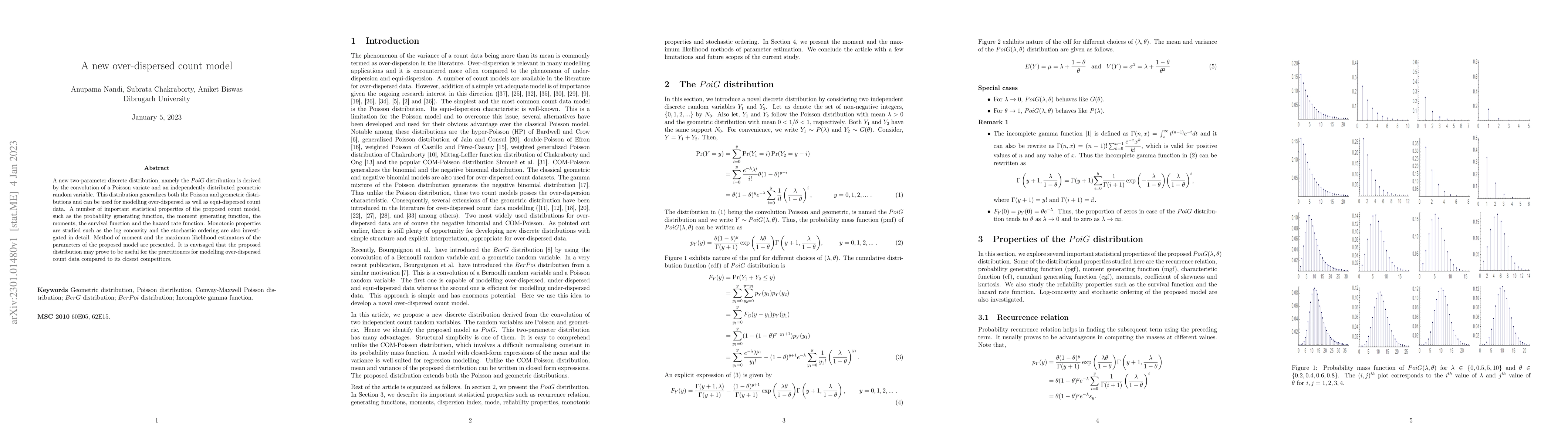 Thumbnail for A new over-dispersed count model