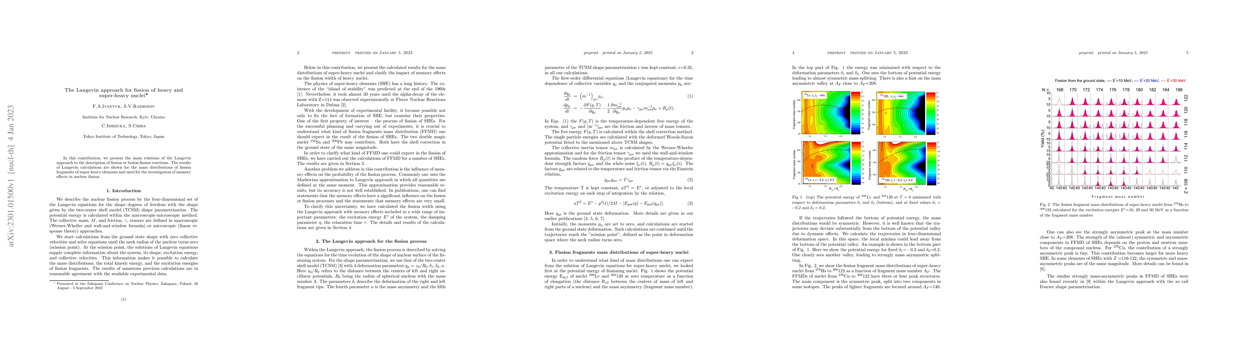 Thumbnail for The Langevin approach for fission of heavy and super-heavy nuclei