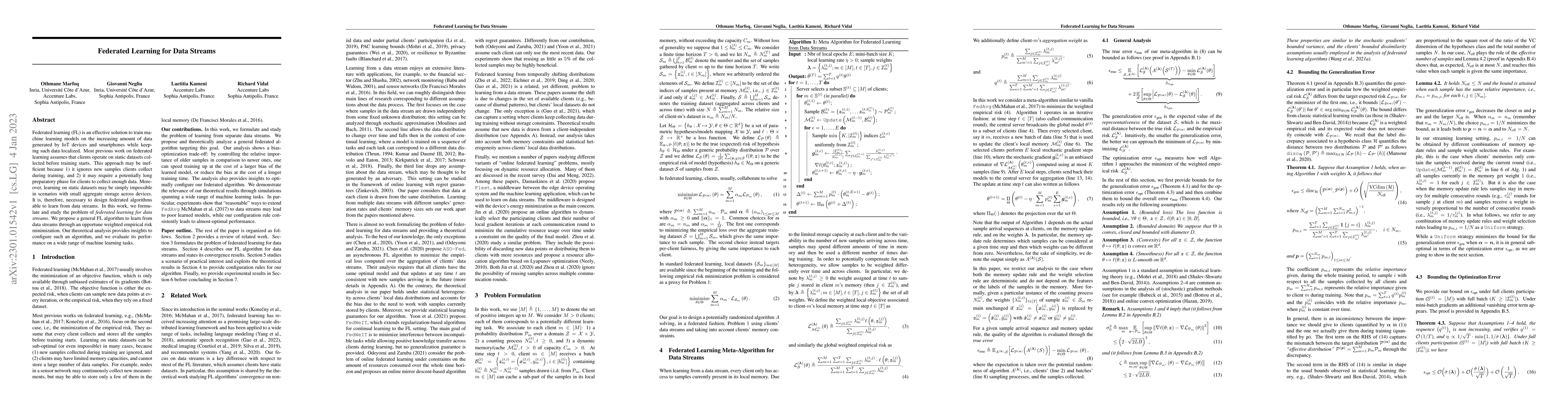 Thumbnail for Federated Learning for Data Streams