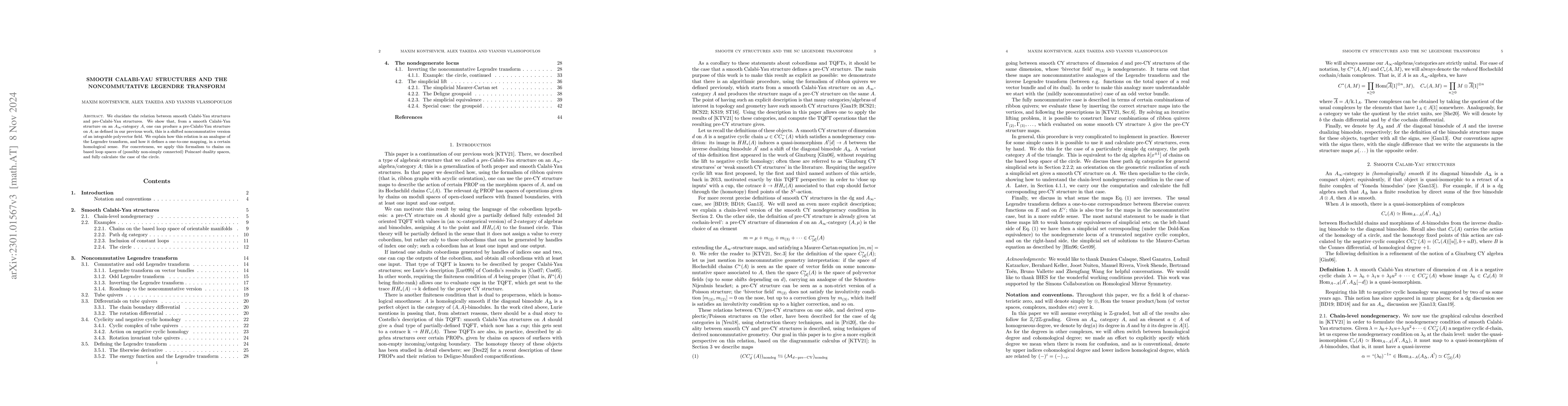 Thumbnail for Smooth Calabi-Yau structures and the noncommutative Legendre transform