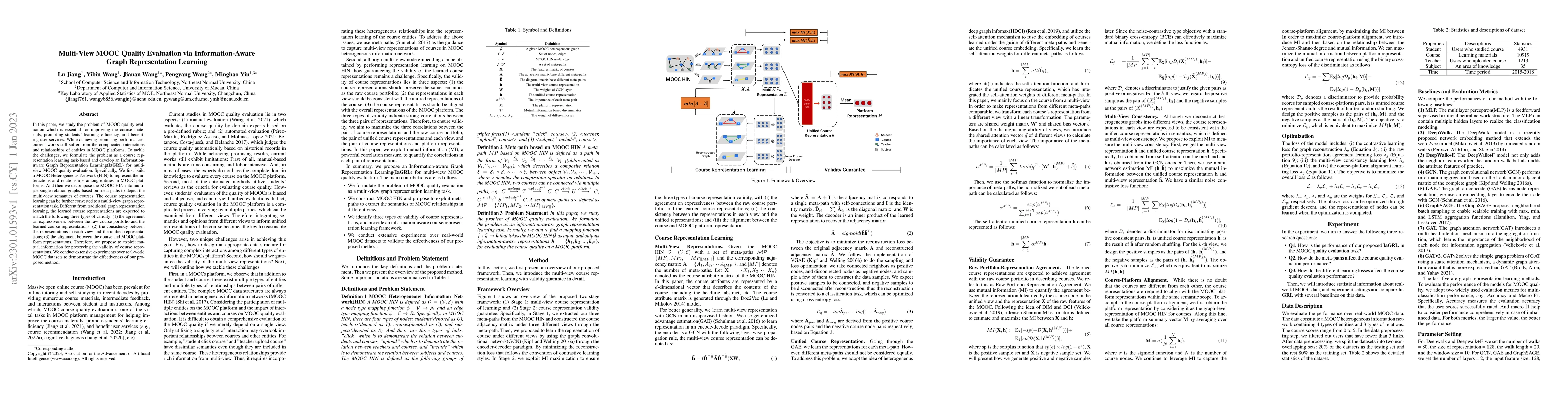 Thumbnail for Multi-View MOOC Quality Evaluation via Information-Aware Graph
  Representation Learning