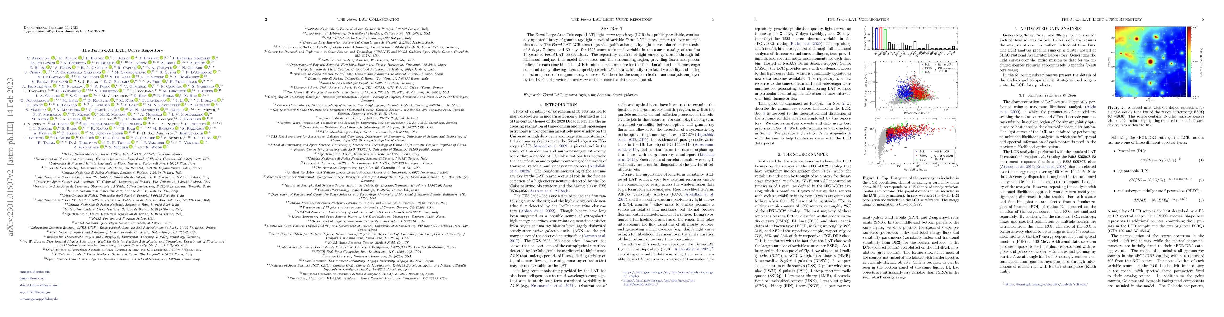 Thumbnail for The Fermi-LAT Light Curve Repository