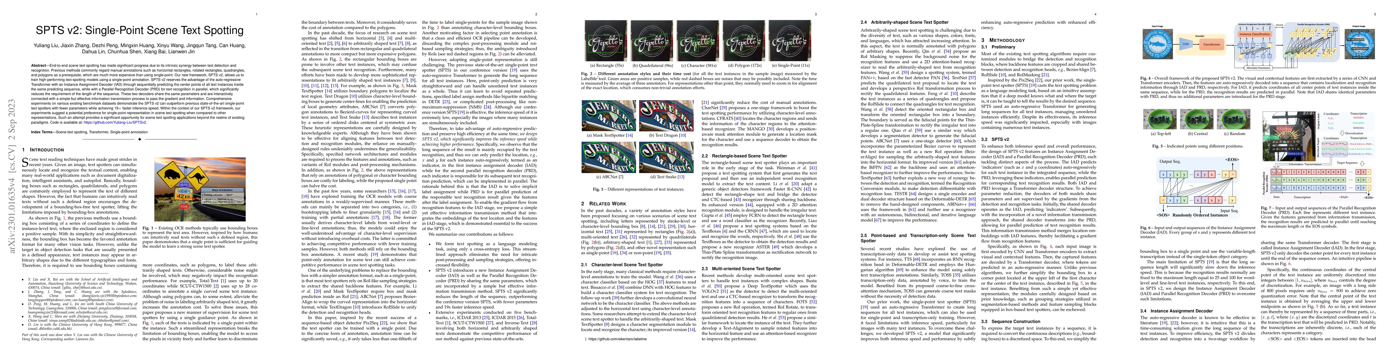 Thumbnail for SPTS v2: Single-Point Scene Text Spotting