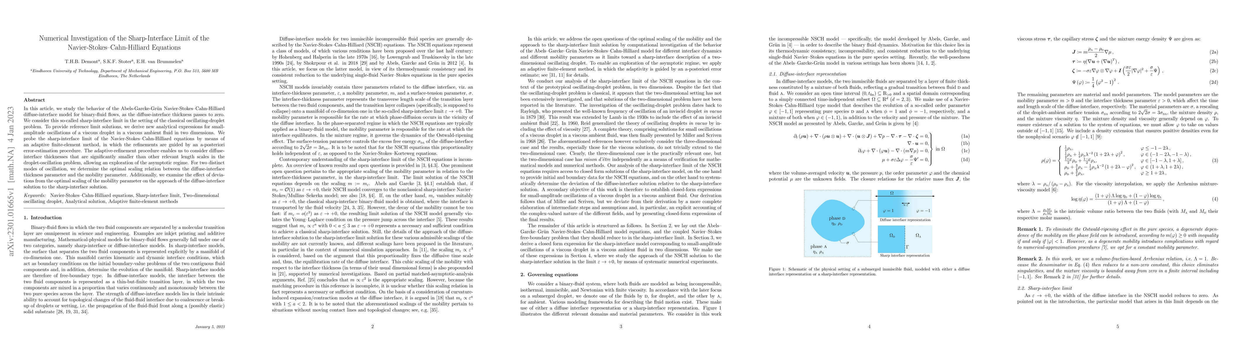 Thumbnail for Numerical investigation of the sharp-interface limit of the
  Navier-Stokes-Cahn-Hilliard equations