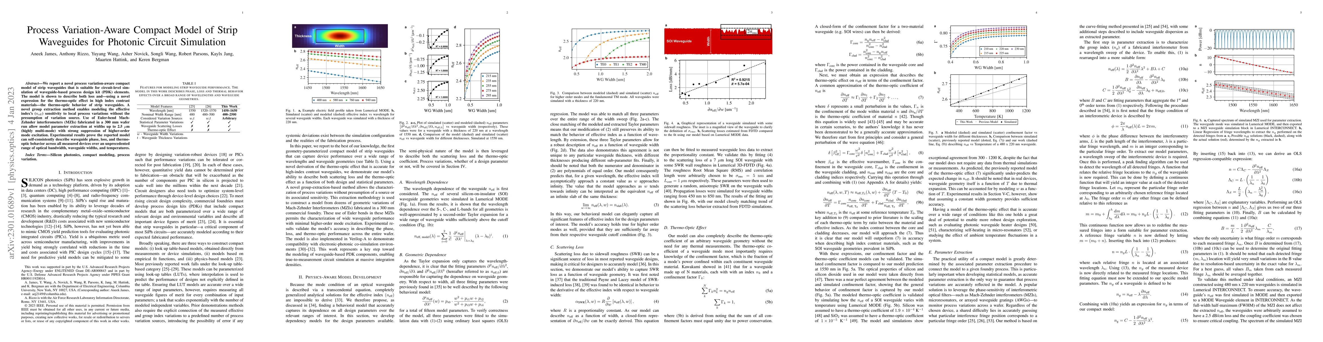 Thumbnail for Process Variation-Aware Compact Model of Strip Waveguides for Photonic
  Circuit Simulation