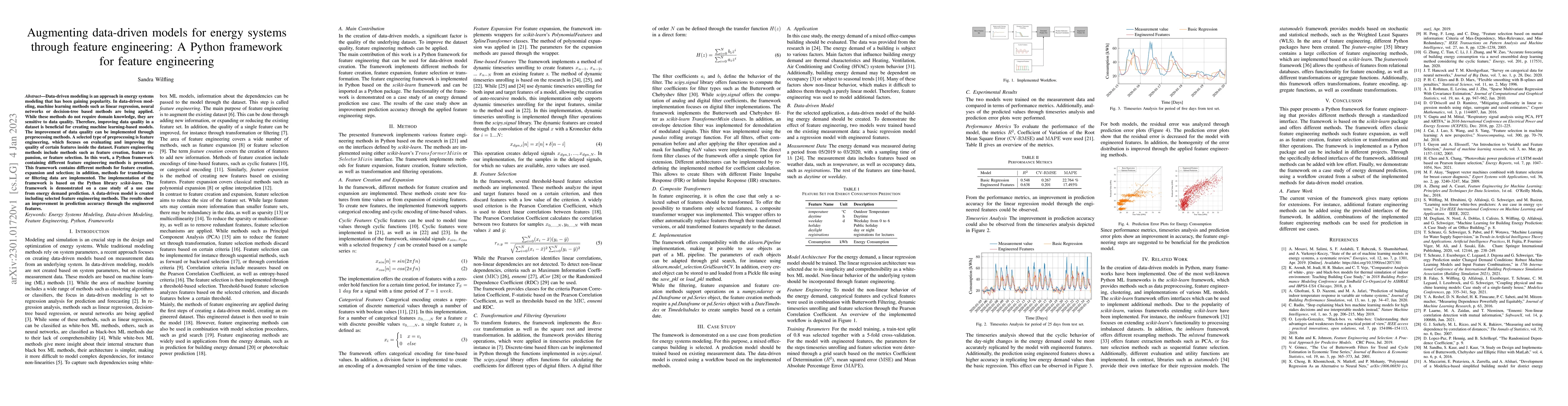 Thumbnail for Augmenting data-driven models for energy systems through feature
  engineering: A Python framework for feature engineering