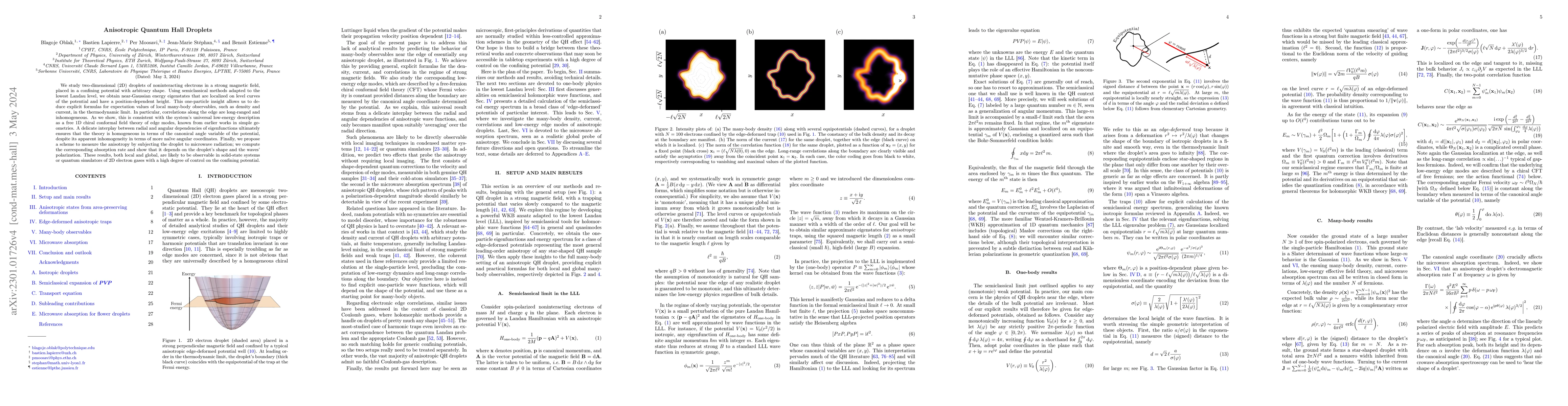 Thumbnail for Anisotropic Quantum Hall Droplets