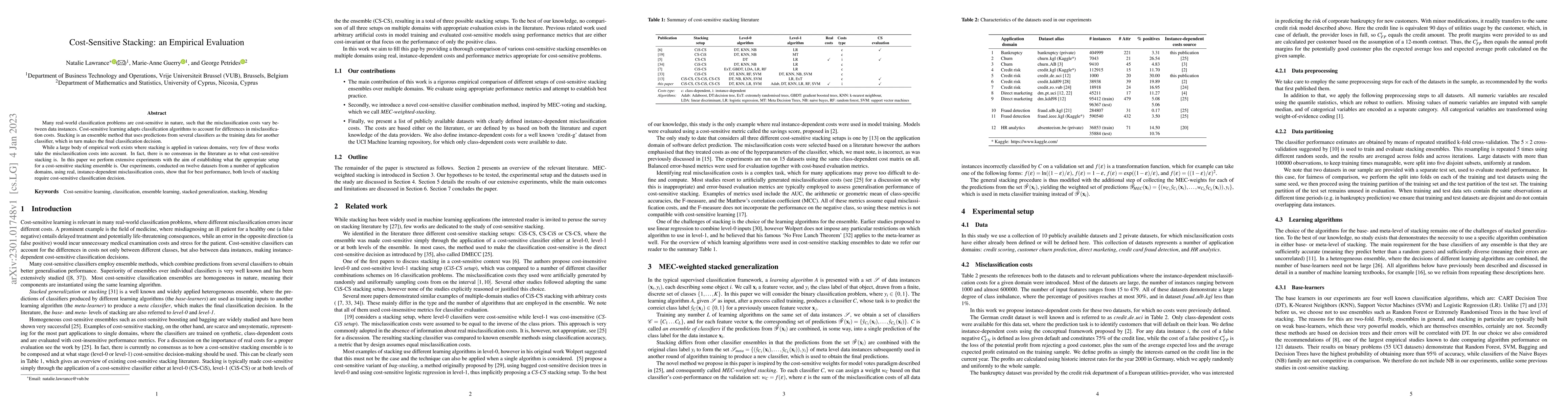 Thumbnail for Cost-Sensitive Stacking: an Empirical Evaluation