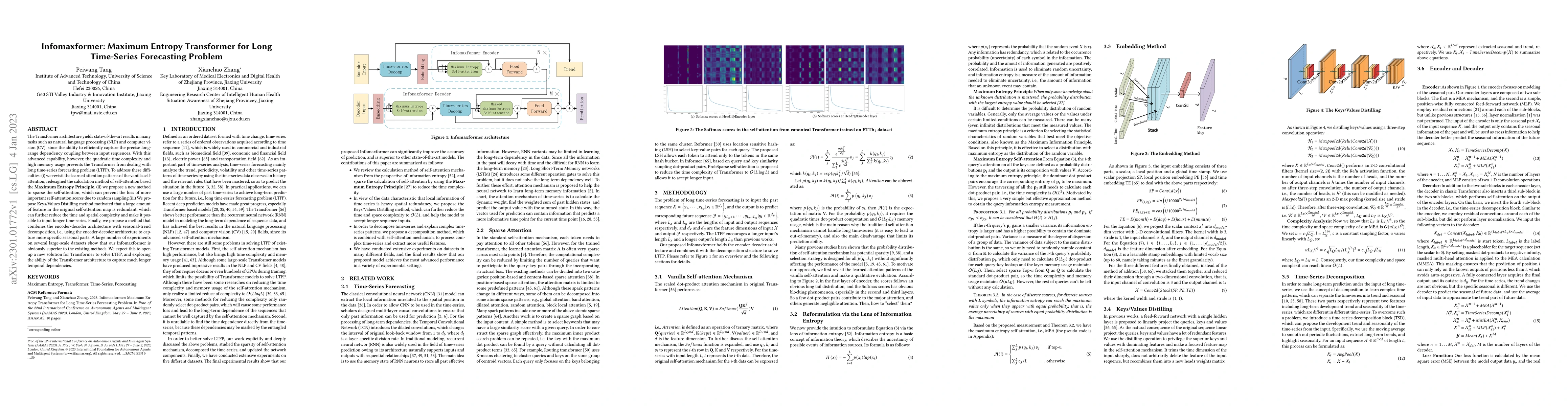 Thumbnail for Infomaxformer: Maximum Entropy Transformer for Long Time-Series
  Forecasting Problem