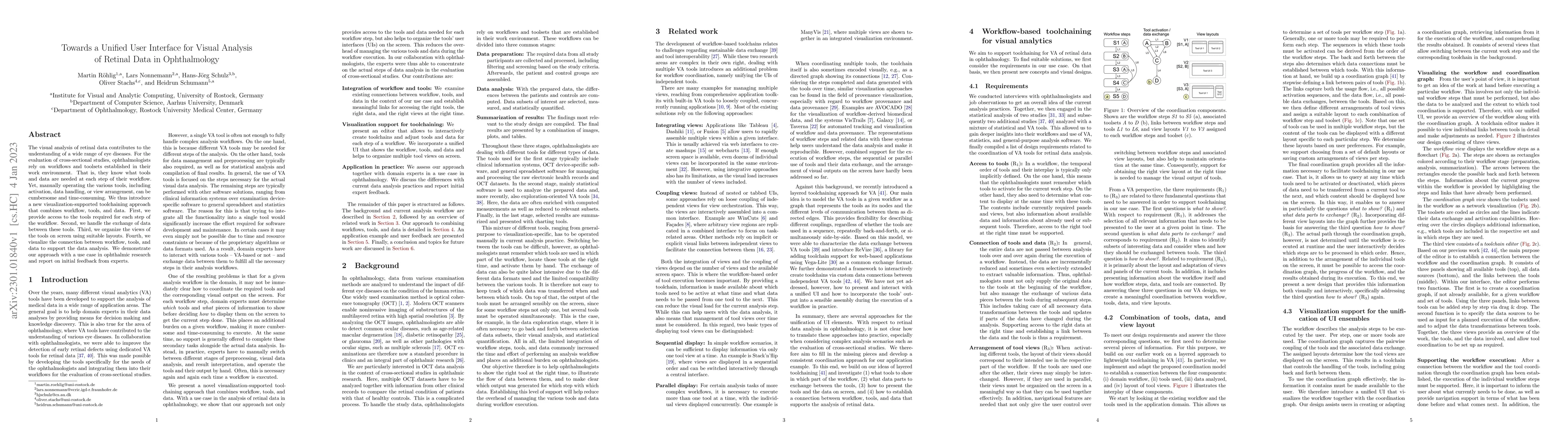 Thumbnail for Towards a Unified User Interface for Visual Analysis of Retinal Data in
  Ophthalmology