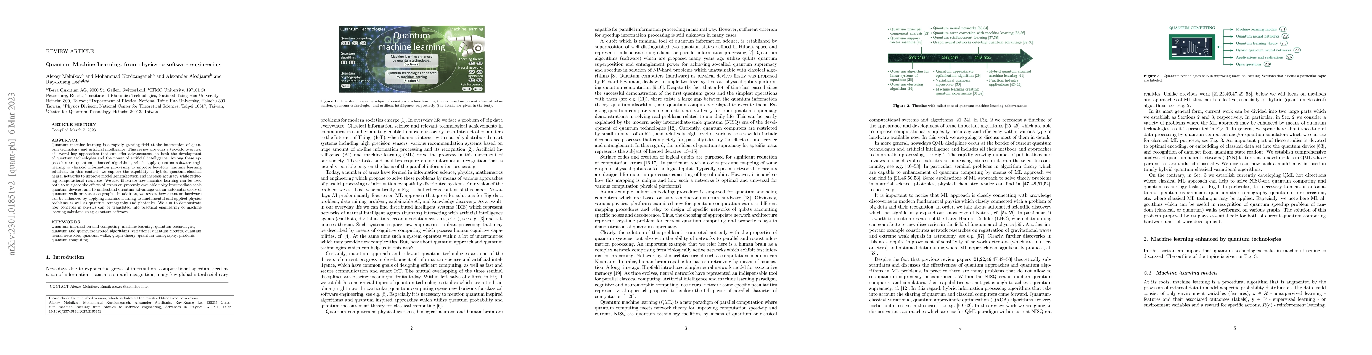Thumbnail for Quantum Machine Learning: from physics to software engineering