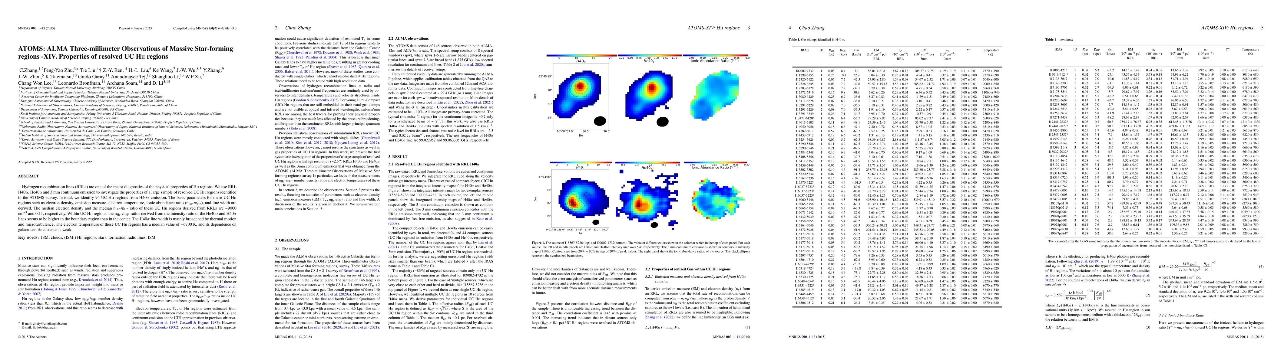Thumbnail for ATOMS: ALMA Three-millimeter Observations of Massive Star-forming
  regions -XIV. Properties of resolved UC Hii regions