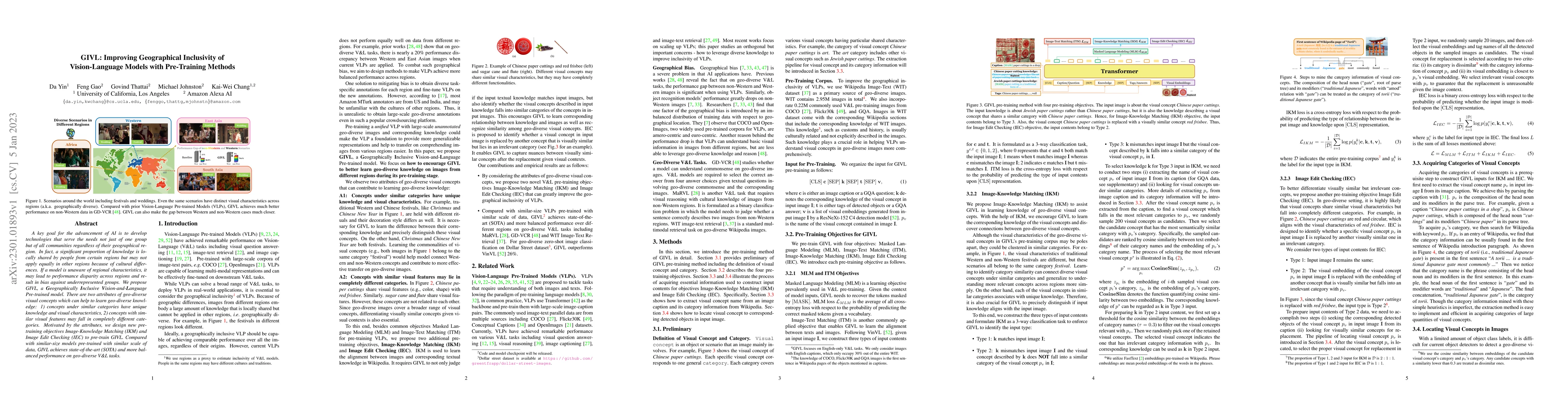 Thumbnail for GIVL: Improving Geographical Inclusivity of Vision-Language Models with
  Pre-Training Methods