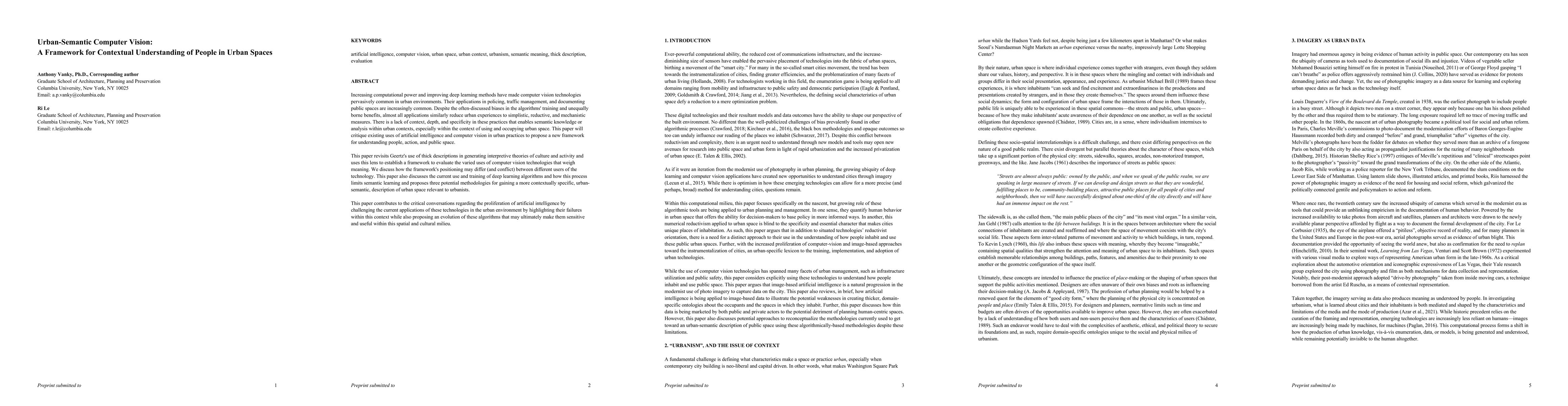 Thumbnail for Urban-Semantic Computer Vision: A Framework for Contextual Understanding
  of People in Urban Spaces