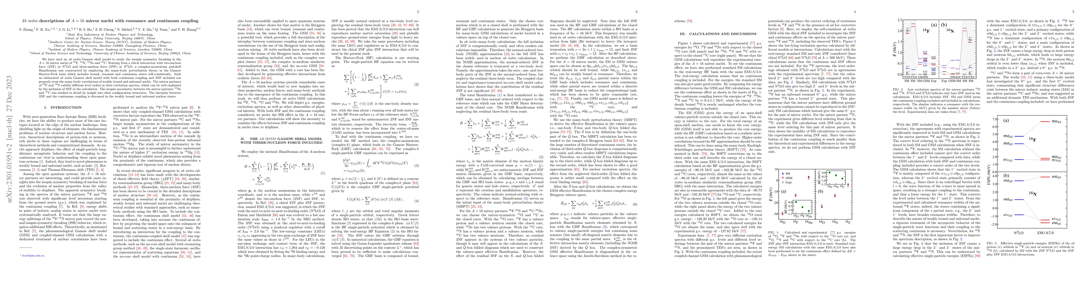 Thumbnail for Ab initio descriptions of $A=16$ mirror nuclei with resonance and
  continuum coupling