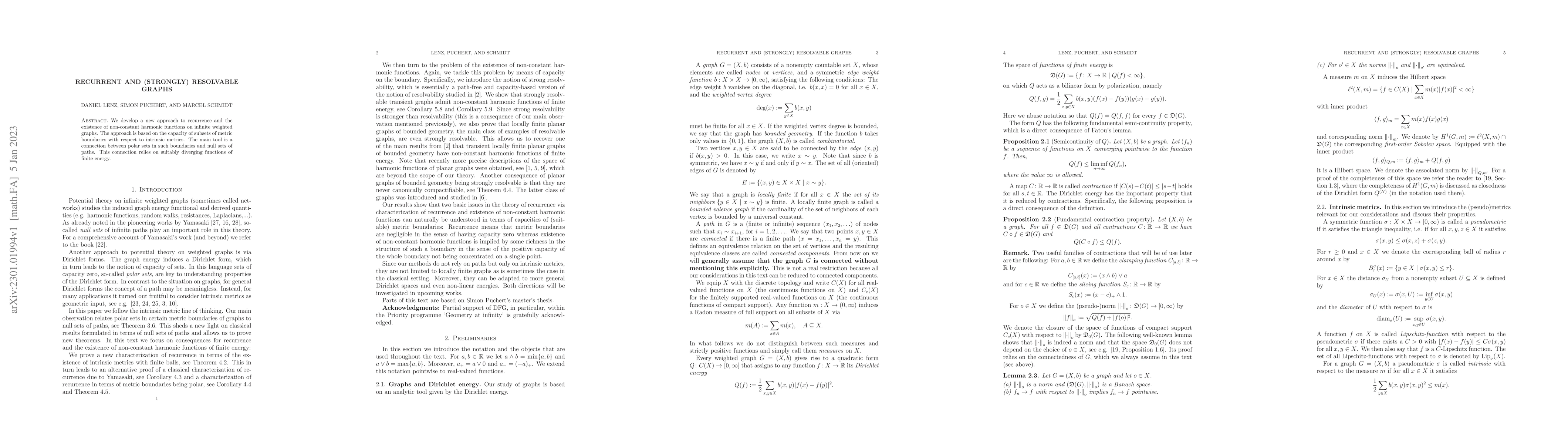 Thumbnail for Recurrent and (strongly) resolvable graphs