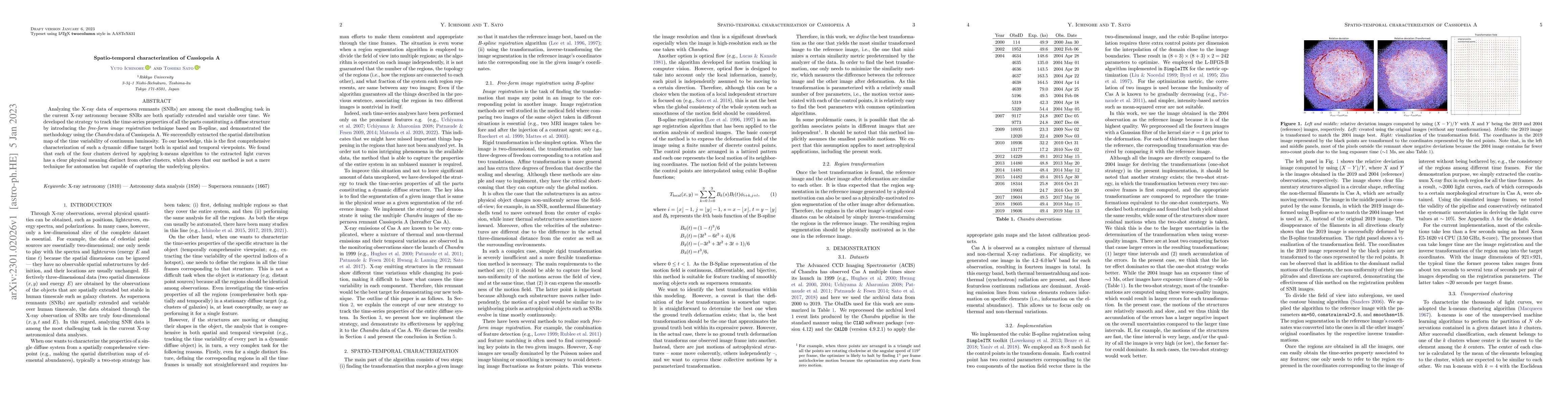 Thumbnail for Spatio-temporal characterization of Cassiopeia A