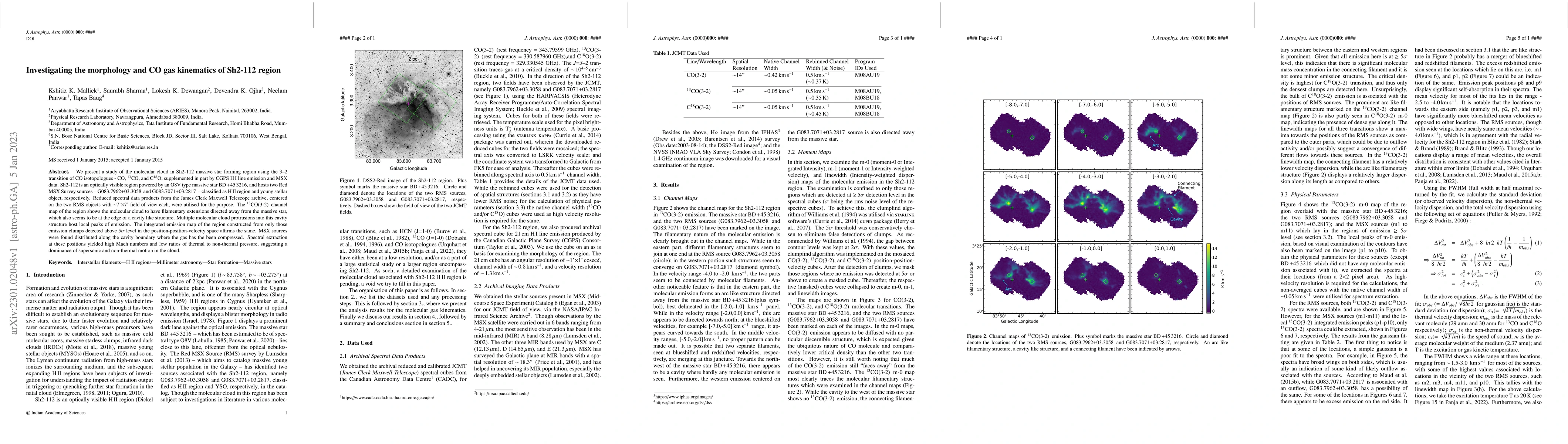 Thumbnail for Investigating the morphology and CO gas kinematics of Sh2-112 region